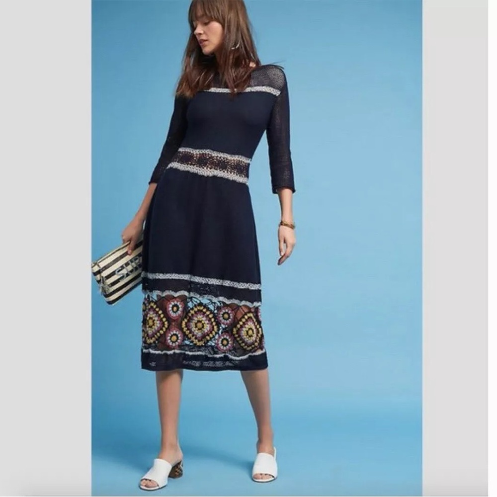 Anthropologie Harare Crochet Dress